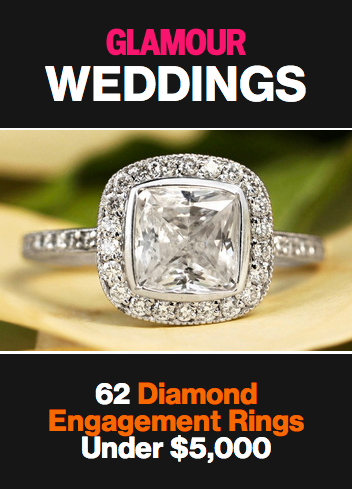 Brian Gavin Diamonds Featured #1 in GLAMOUR Top Engagement Rings For Under $5,000