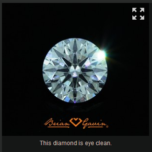Are Brian Gavin SI-2 clarity diamonds eye clean?