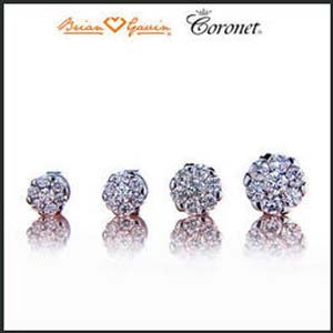 Valentine's Day: Coronet Diamond Stud Earrings from Brian Gavin
