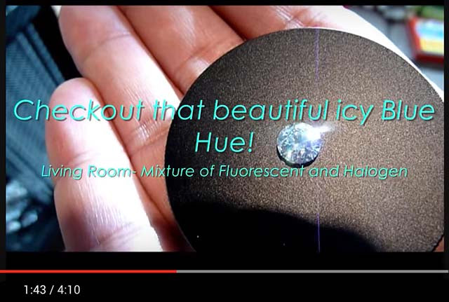 How to maximize the color of blue fluorescent diamonds