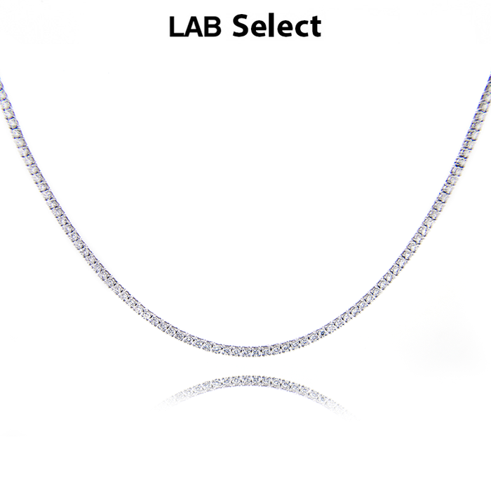 18 Inch Lab Grown Diamond Straight Line Tennis Necklace