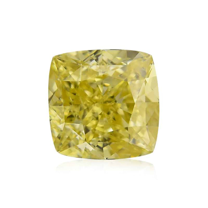0.30 Yellow VS2 Fancy Color Cushion Diamond