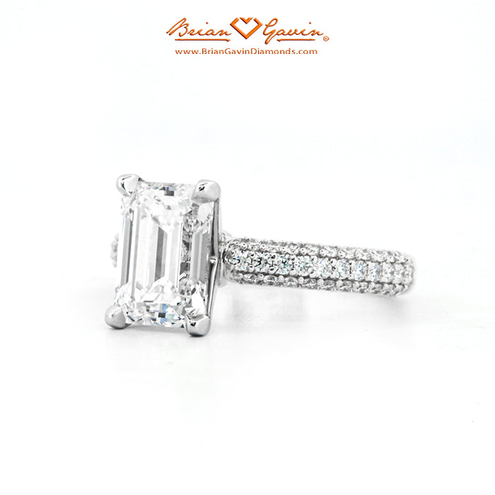 3 Row Domed Pave Solitaire