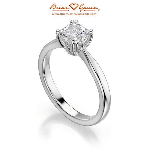 Double Prong Tapered Solitaire Ring for Quadex