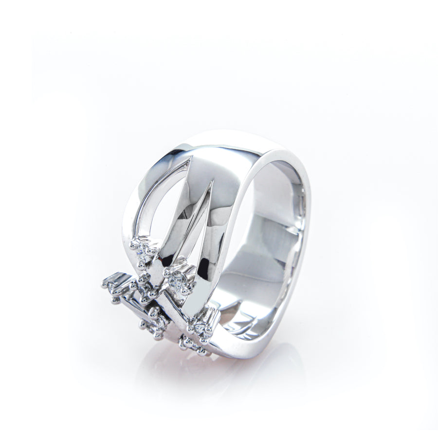 A Custom 14kt White Gold Fashion Diamond Ring For Debbe