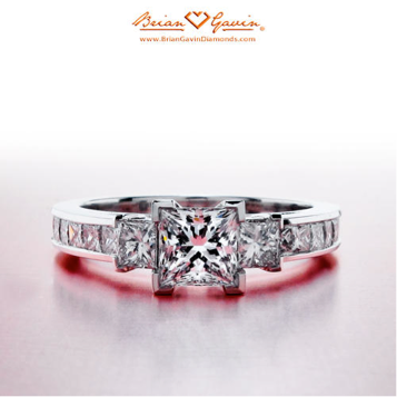 3 Stone Princess Cut Diamond Ring