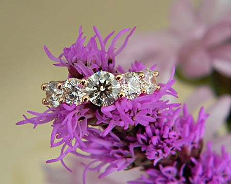 Brian Gavin’s Rose Gold  5 Stone U-Prong Ring Causes Quite a Stir!!