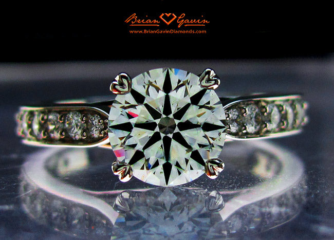 Brian Gavin Creates the “Peggy” Platinum and Diamond Pave Trellis Solitaire Engagement Ring…