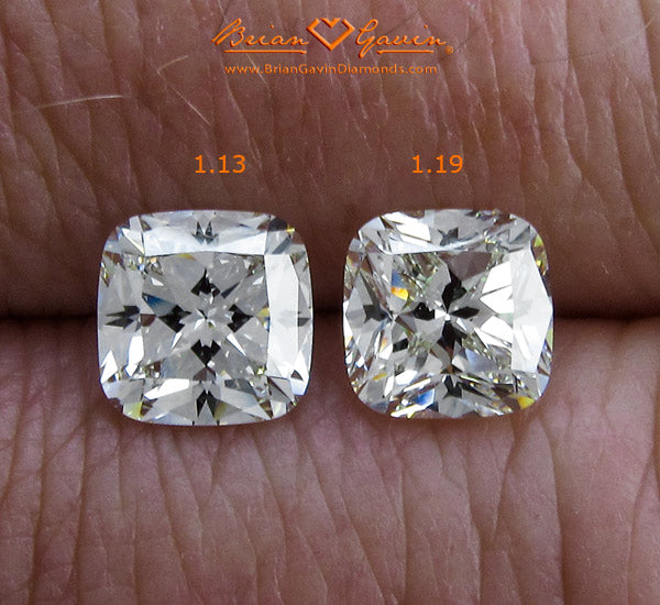 The Two Modern Cushion Cut Options on Brian's Fingers