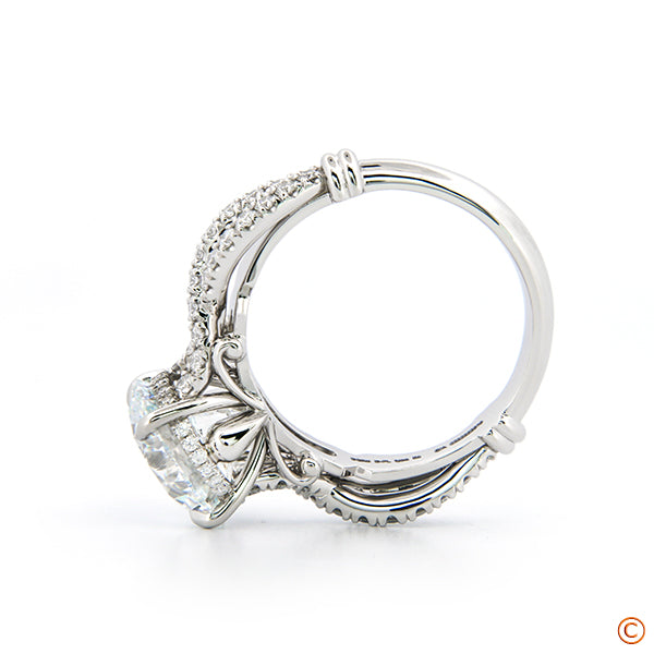 Custom Orante Engagement Ring