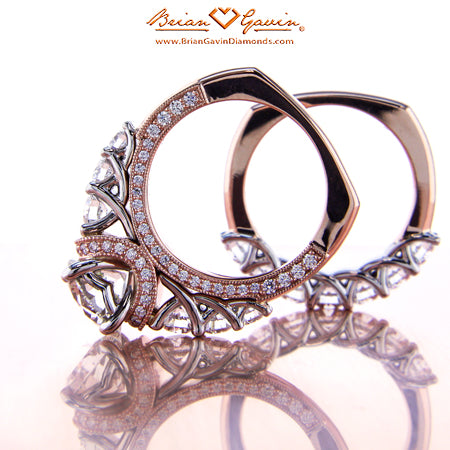 What designer makes rose gold engagement rings?