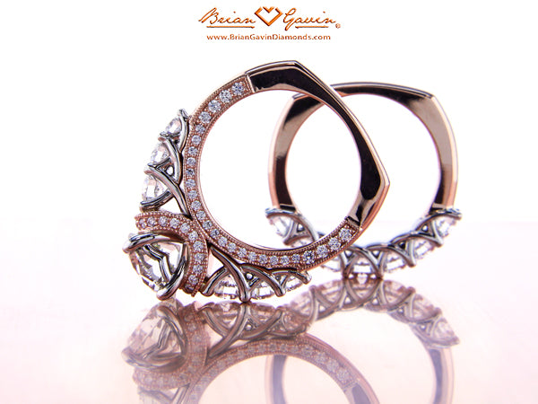 What designer makes rose gold engagement rings?