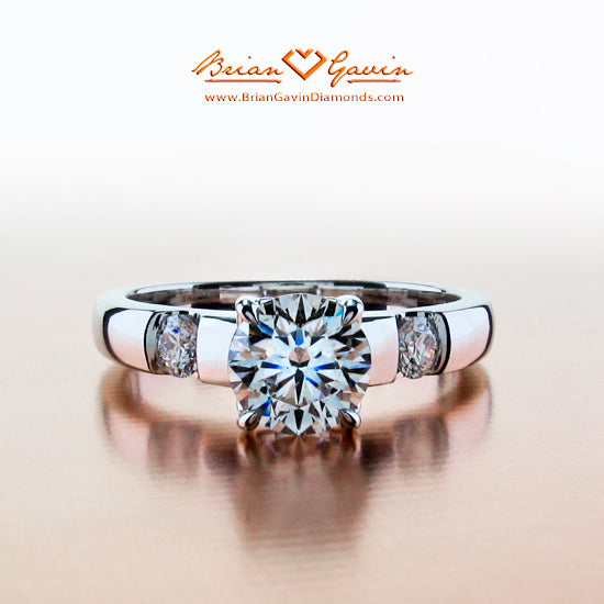Local Houston Customer Purchases Brian Gavin Custom Diamond Engagement Ring and Matching Band…