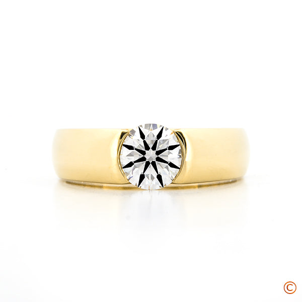 Custom Men's Half Bezel Style Setting