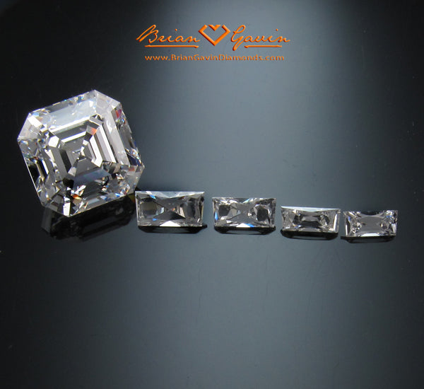 Brian Gavin Creates Magnificent Custom Bezel Set Asscher and French Cut Diamond Engagement Ring…