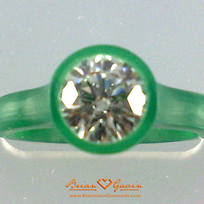 Brian Gavin Diamonds Creates New Platinum Full Bezel Engagement Ring for Customer’s Original Engagement Diamond…