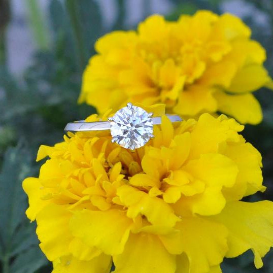 Magnificent Pictures of Brian Gavin Diamond's Classic Tiffany Style Knife Edge Solitaire Engagement Ring...