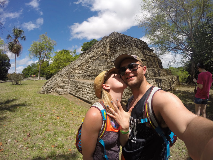 James and Casey's Proposal at the Mayan Ruins
