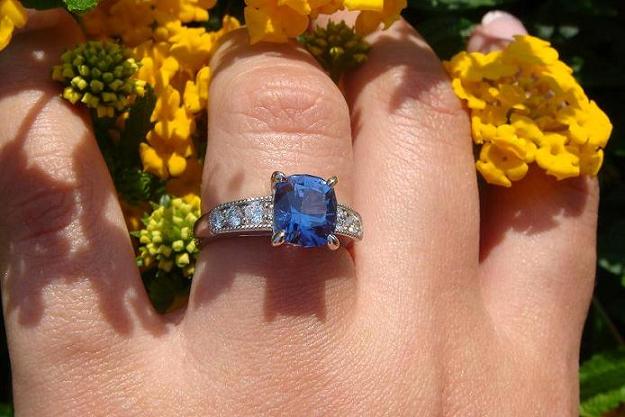 Brian Gavin Creates the “Thalia” Custom Platinum Sapphire and Diamond Ring…