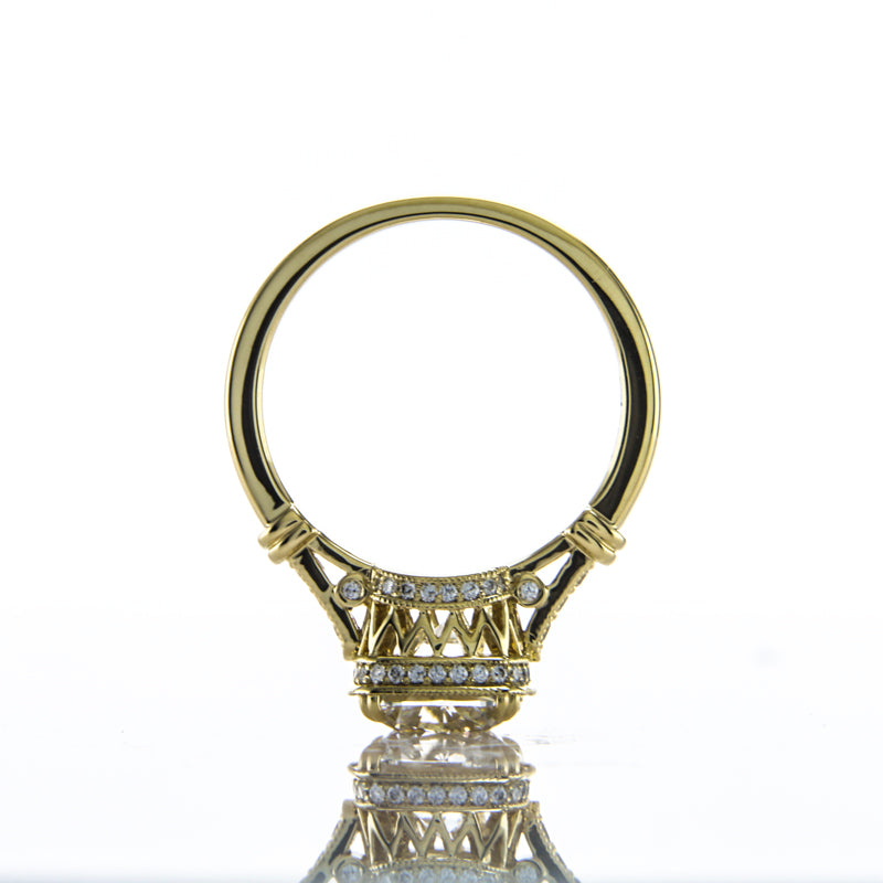 Custom Antique Style Engagement Ring