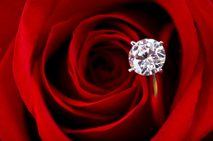 rose and diamond ring