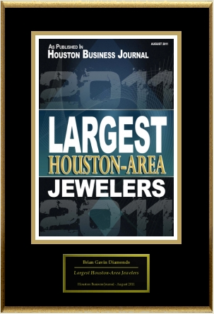 Brian Gavin Diamonds Ranks #10 on 2011 HBJ list of Houston Jewelers