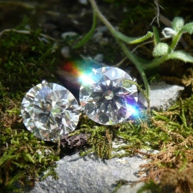 5.20 ctw Brian Gavin Signature Hearts and Arrows Diamonds set into Custom Made Earrings…