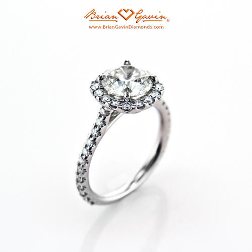Best Round Diamond Halo Engagement Ring for $10K