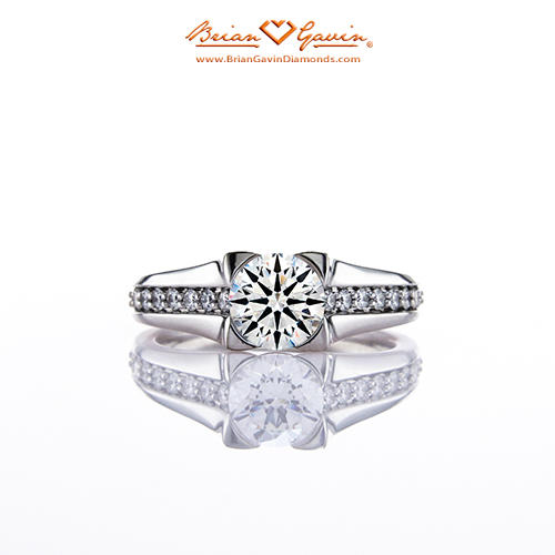 Brian Gavin Diamonds Iris Platinum Engagement Ring