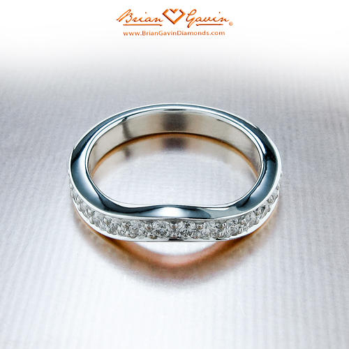 Curved Diamond Anniversary Ring - Peggy