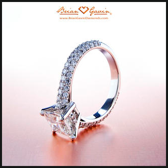Tara 3 Rowe Pave Set Diamond Engagement Ring