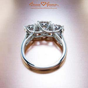 Brian gavin 3 Stone Trellis Engagement Ring