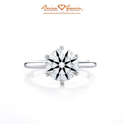 Classic Style Half Round Solitaire Engagement Ring by Brian-Gavin Diamonds
