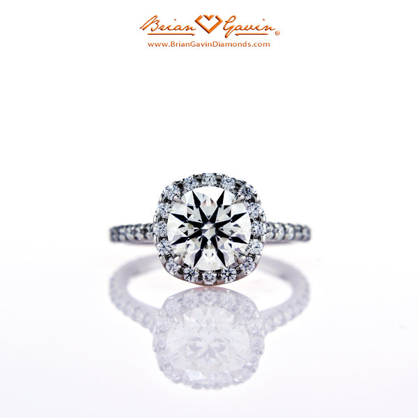 Introducing the Anita Cushion Shaped Halo Style Engagement Ring by Brian Gavin