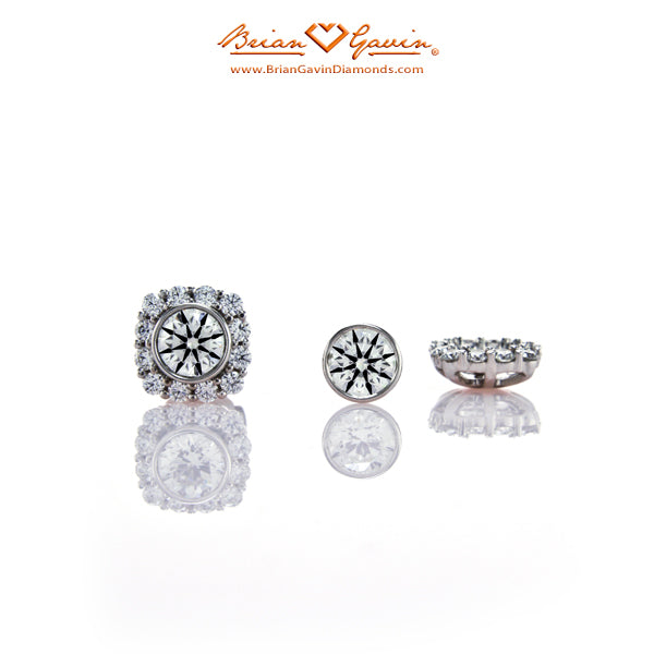 Round vs cushion cut diamond stud earrings