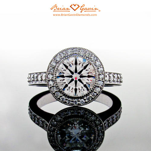 How do I estimate the diameter of a diamond ring halo?