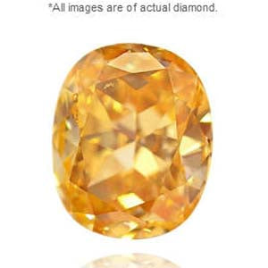 Fancy Intense Yellow Orange Oval Diamonds
