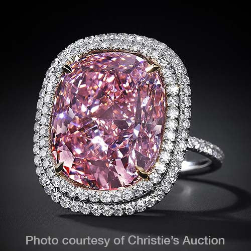 Christies auctions record breaking fancy vivid pink diamond