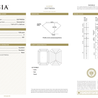 GIA Excellent Emerald cut diamonds: