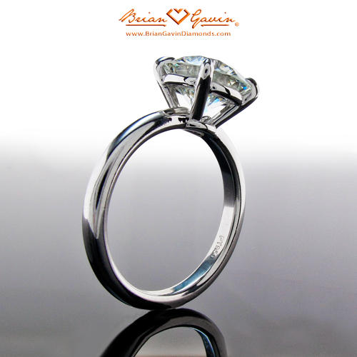 Grace Four Prong Solitaire Engagement Ring by Brian Gavin Diamonds