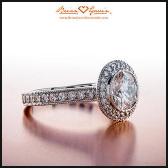 Halo Style Engagement Ring from Brian Gavin Diamonds