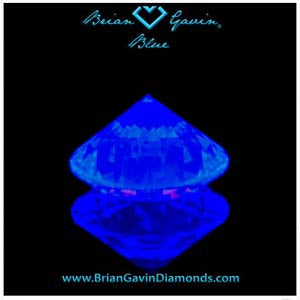 Diamond with Strong Blue Fluorescence