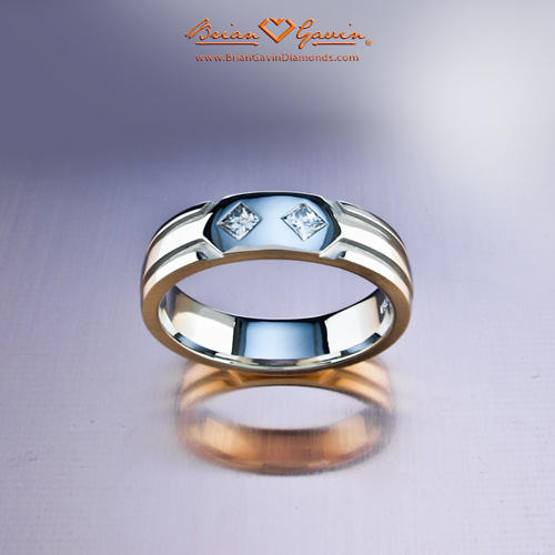 Prince P Men's Diamond Wedding Band