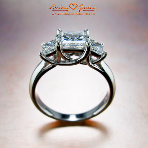 How to pick princess cut diamonds for three stone ring