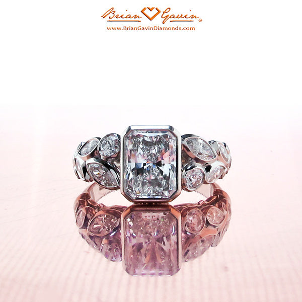 Radiant cut diamonds engagement ring2