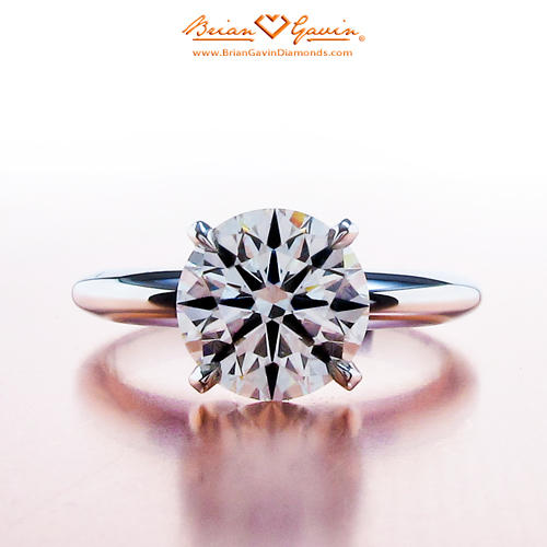 Traditional 4 Prong White Gold Solitaire Engagement Ring