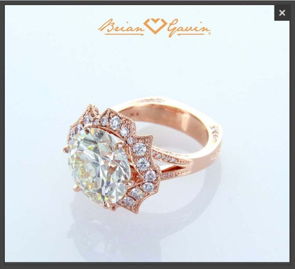 What color of prongs to use on warmer diamonds?