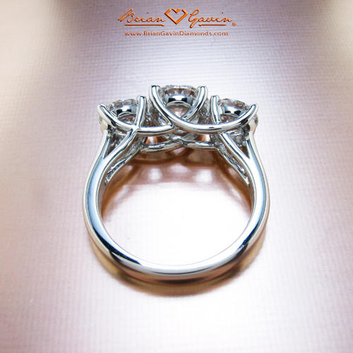 What are the best shape accents for a 3 stone ring?