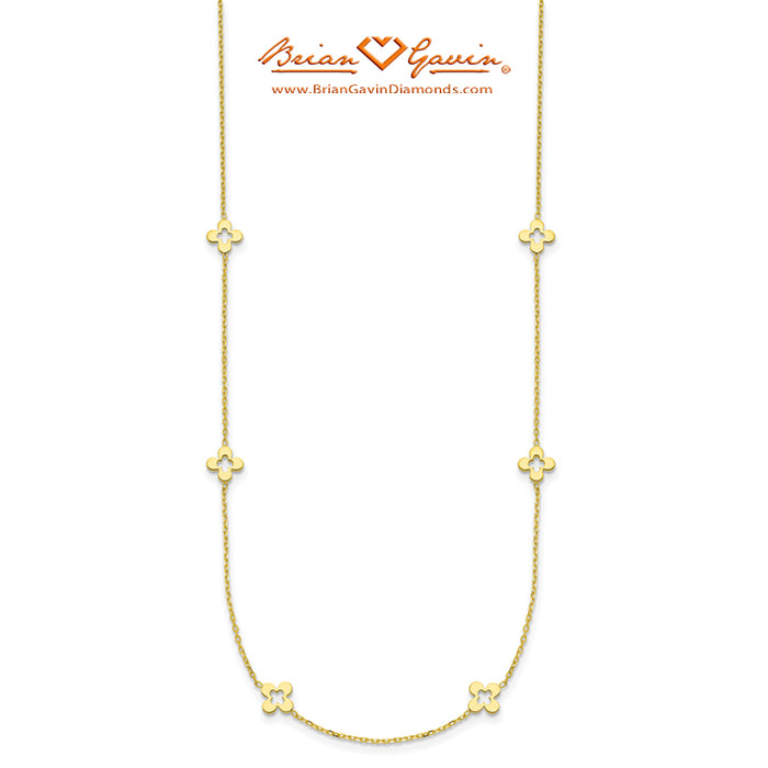 Open Clover Station Necklace