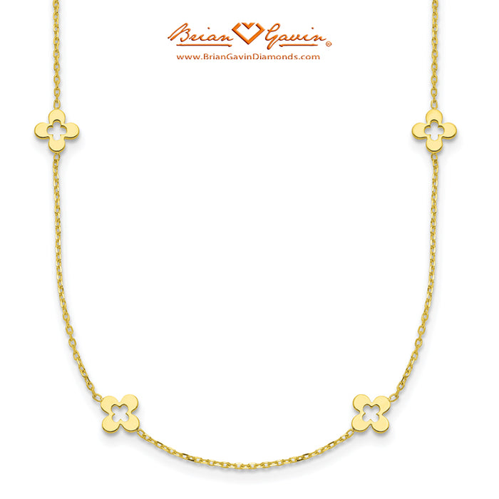 Open Clover Station Necklace